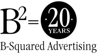 B-Squared Advertising 20th Anniversary logo