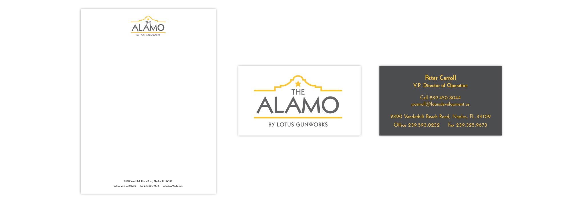 The Alamo Letterhead & Business Cards