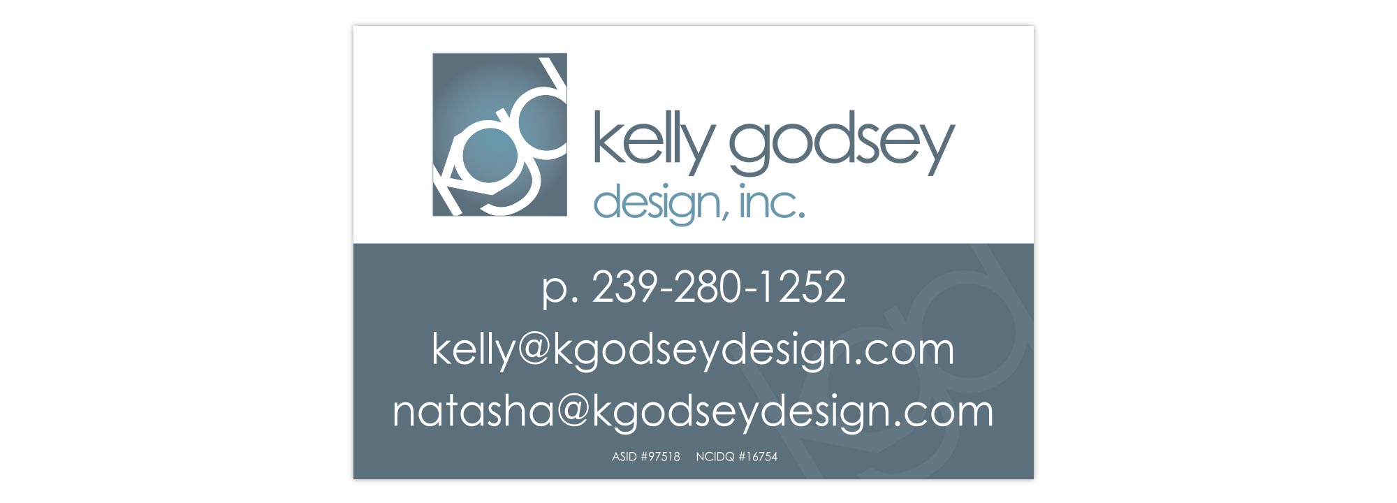 Kelly Godsey Design Business Card